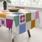 Check mate - retro floral Tablecloth Gallery Image 3