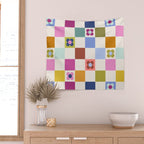 Check mate - retro floral Wall Tapestry Gallery Image 2