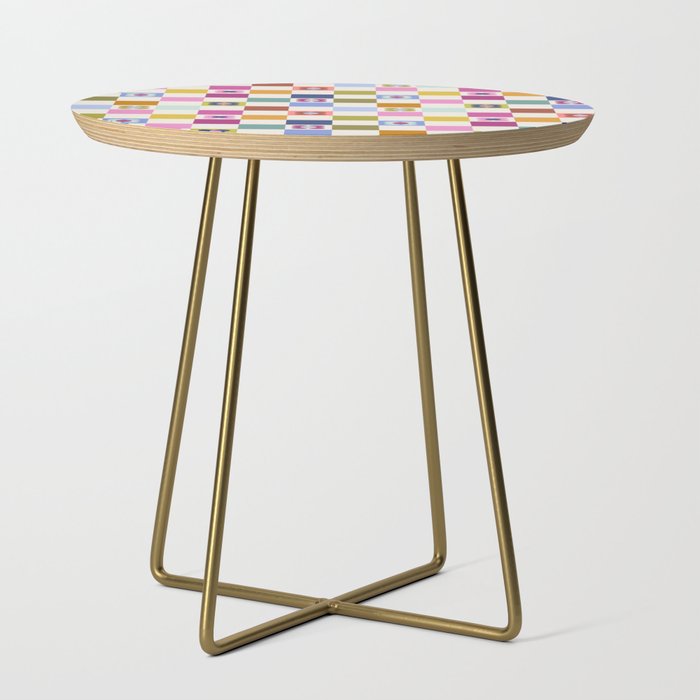 Check mate - retro floral Side Table Gallery Image 1