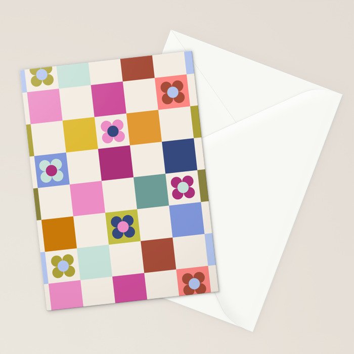 Check mate - retro floral Stationery Card Gallery Image 2