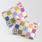 Check mate - retro floral Pillow Sham Gallery Image 3