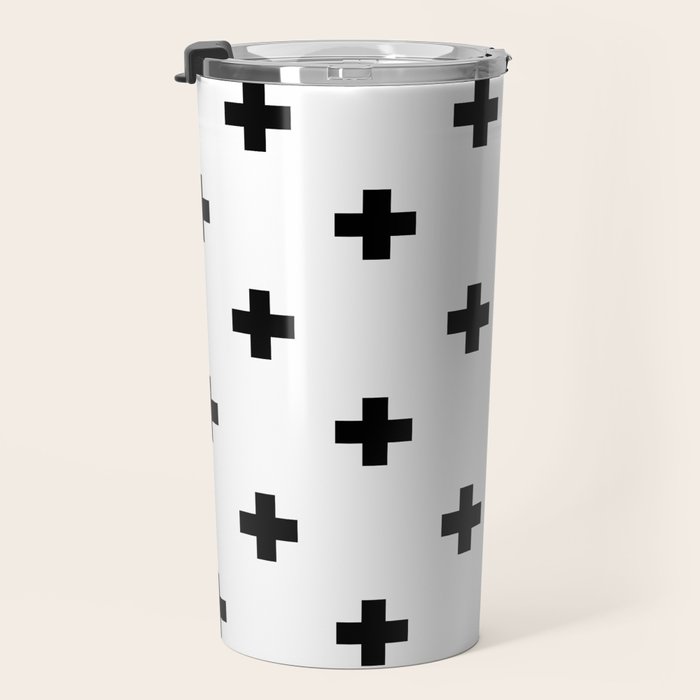 Swiss cross pattern Travel Mug Gallery Image 3