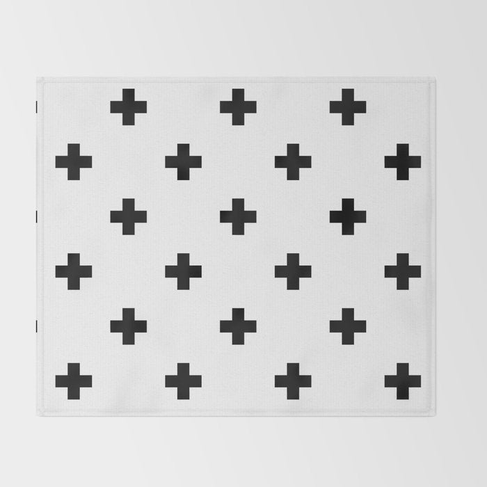 Swiss cross pattern Throw Blanket Gallery Image 2