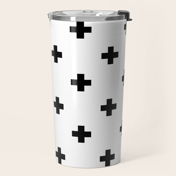 Swiss cross pattern Travel Mug Gallery Image 2
