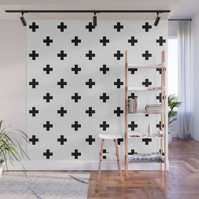 Swiss cross pattern Wall Mural Gallery Image 1