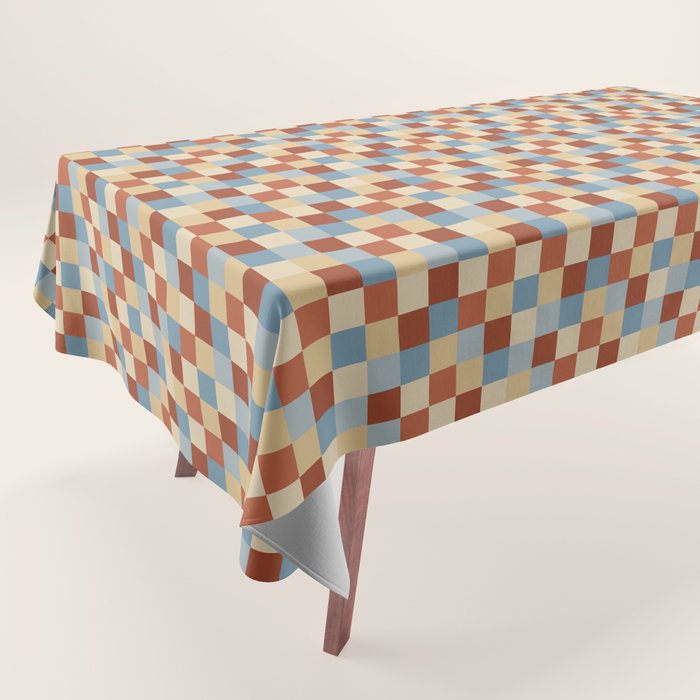 Bold Retro Checks Pattern - Small XX Tablecloth Gallery Image 1