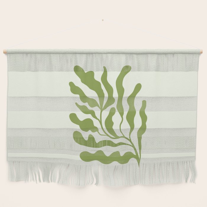 Olive green abstract  plants  Wall Hanging Gallery Image 1