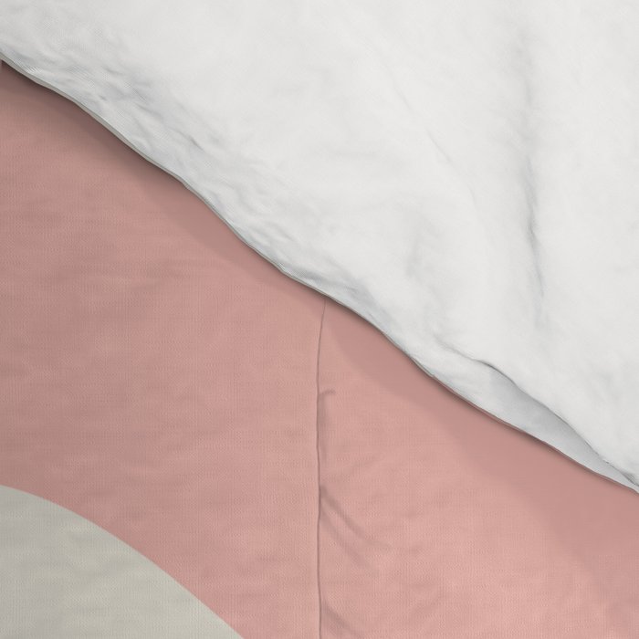 Retro Liquid Swirl Abstract Pattern Square Blush Cream Cantaloupe Mustard Comforter Gallery Image 4