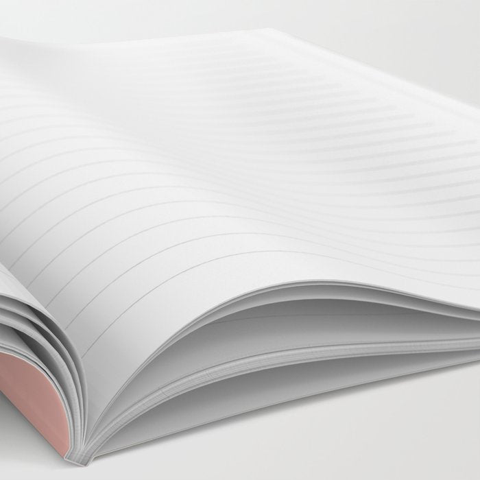 Retro Liquid Swirl Abstract Pattern Square Blush Cream Cantaloupe Mustard Notebook Gallery Image 2