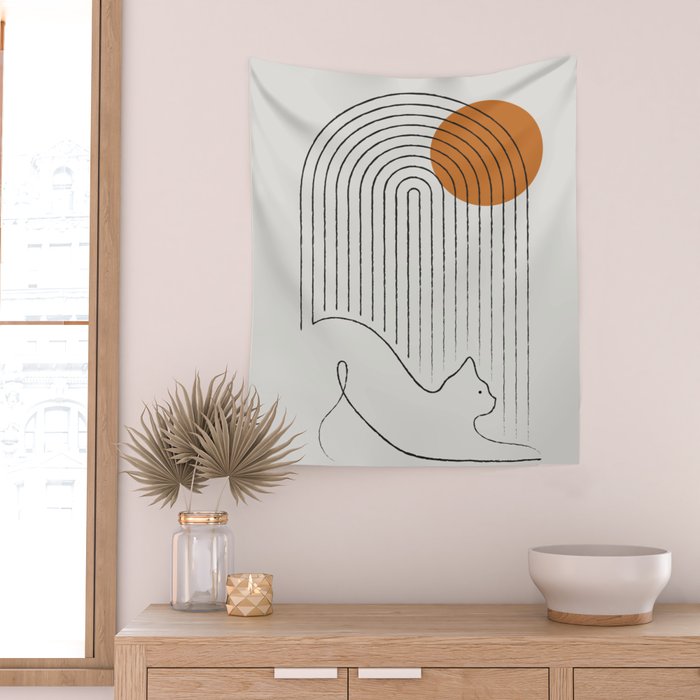 Cat Landscape 152 Wall Tapestry Gallery Image 2