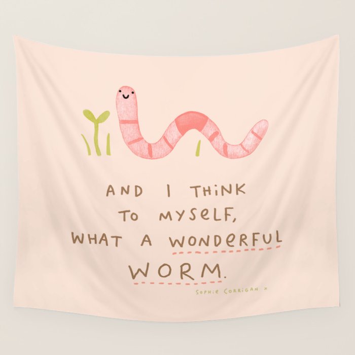 Wonderful Worm Wall Tapestry Gallery Image 4