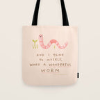Wonderful Worm Tote Bag Gallery Image 1