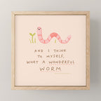 Wonderful Worm Mini Art Print Gallery Image 1