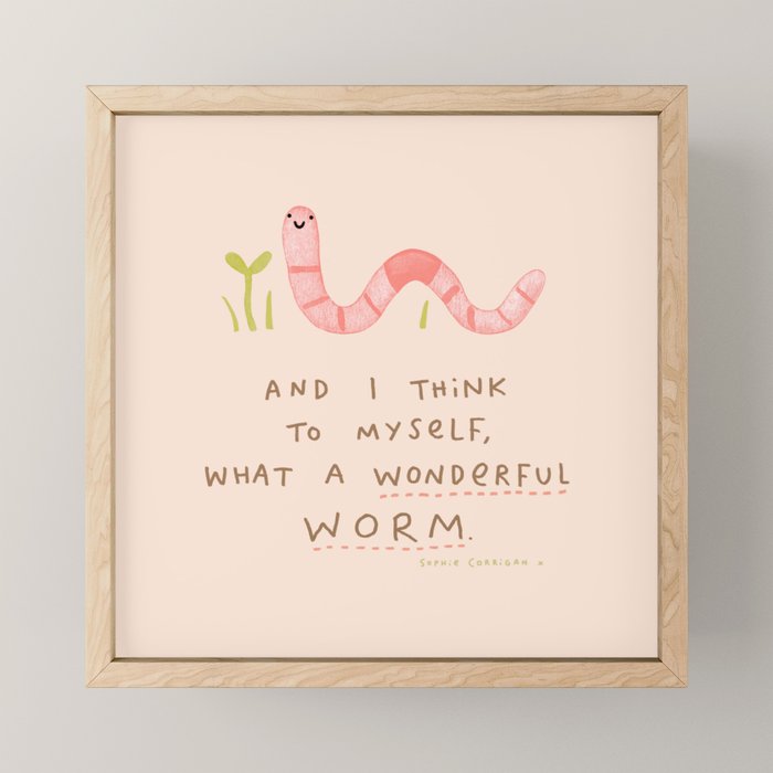 Wonderful Worm Mini Art Print Gallery Image 1