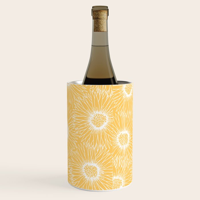 Yellow Sunflowers Line Art Wine Chiller Gallery Image 3