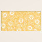 Yellow Sunflowers Line Art Desk Mat Gallery Image 3