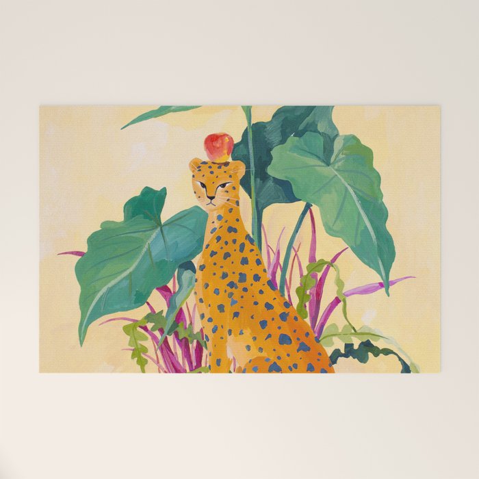 Cheetah and Apples Welcome Mat Gallery Image 1