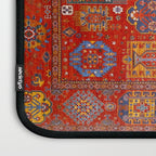 Orange Angel Snowfall Kazak Persian Rug Laptop Sleeve Gallery Image 3