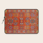 Orange Angel Snowfall Kazak Persian Rug Laptop Sleeve Gallery Image 1