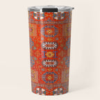 Orange Angel Snowfall Kazak Persian Rug Travel Mug Gallery Image 1