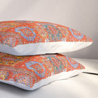 Orange Angel Snowfall Kazak Persian Rug Pillow Sham Gallery Image 3