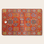 Orange Angel Snowfall Kazak Persian Rug Cutting Board Gallery Image 1