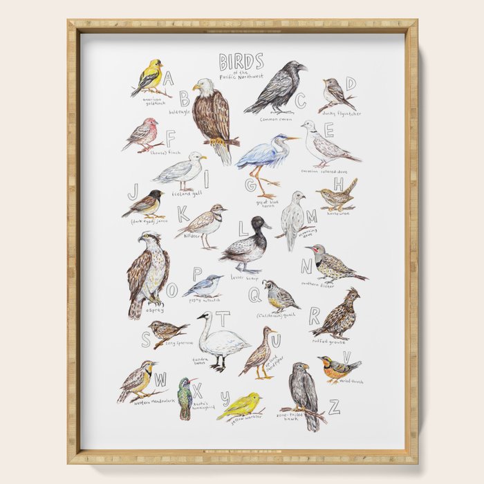 Birds of the Pacific Northwest Serving Tray