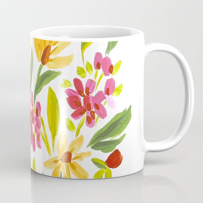 Artsy colorful wildflowers Coffee Mug Gallery Image 1
