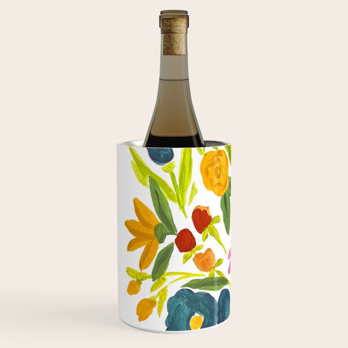 Artsy colorful wildflowers Wine Chiller Gallery Image 2