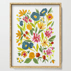 Artsy colorful wildflowers Serving Tray Gallery Image 1