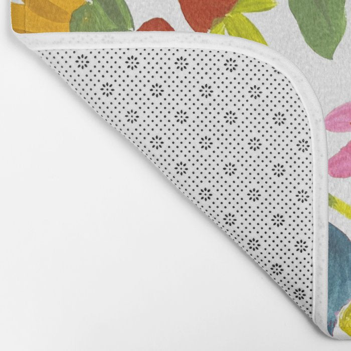Artsy colorful wildflowers Bath Mat Gallery Image 2