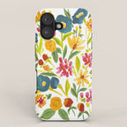 Artsy colorful wildflowers iPhone Case Gallery Image 1