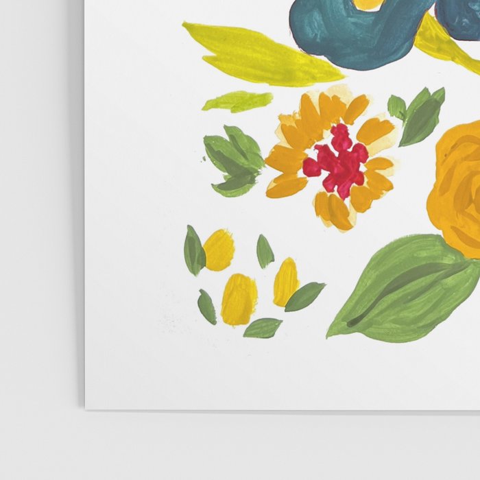 Artsy colorful wildflowers Poster Gallery Image 3