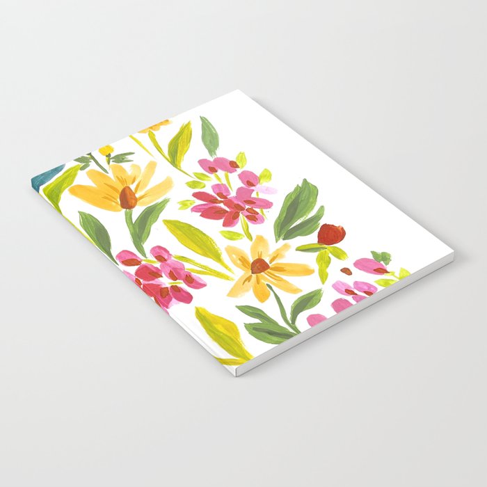 Artsy colorful wildflowers Notebook Gallery Image 2