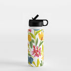 Artsy colorful wildflowers Water Bottle Gallery Image 1