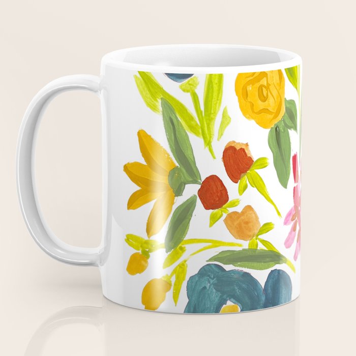 Artsy colorful wildflowers Coffee Mug Gallery Image 3