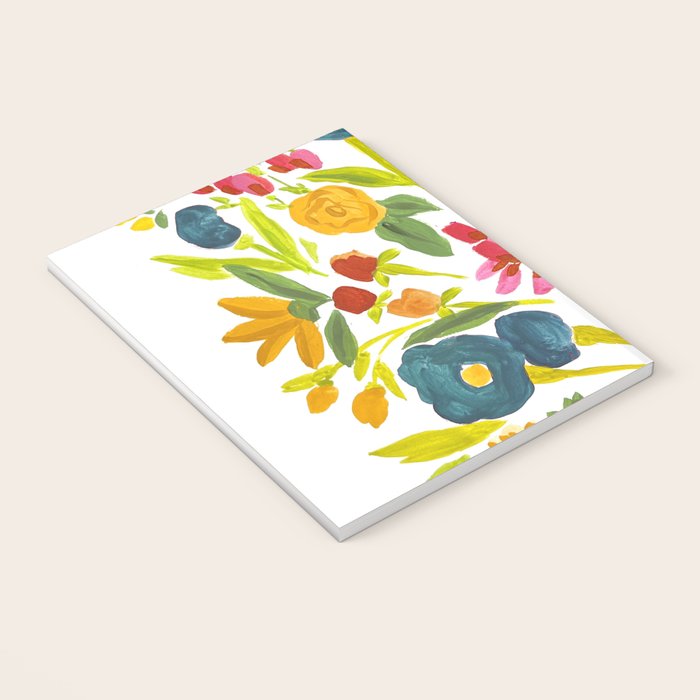 Artsy colorful wildflowers Notebook Gallery Image 3