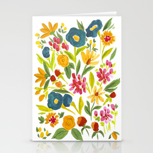 Artsy colorful wildflowers Stationery Card Gallery Image 2