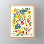 Artsy colorful wildflowers Mini Art Print Gallery Image 1