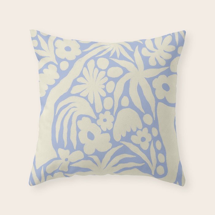 Blomstra blue Throw Pillow Gallery Image 6