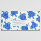 Sea Turtle - Blue Palette Desk Mat Gallery Image 1