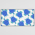 Sea Turtle - Blue Palette Desk Mat Gallery Image 3