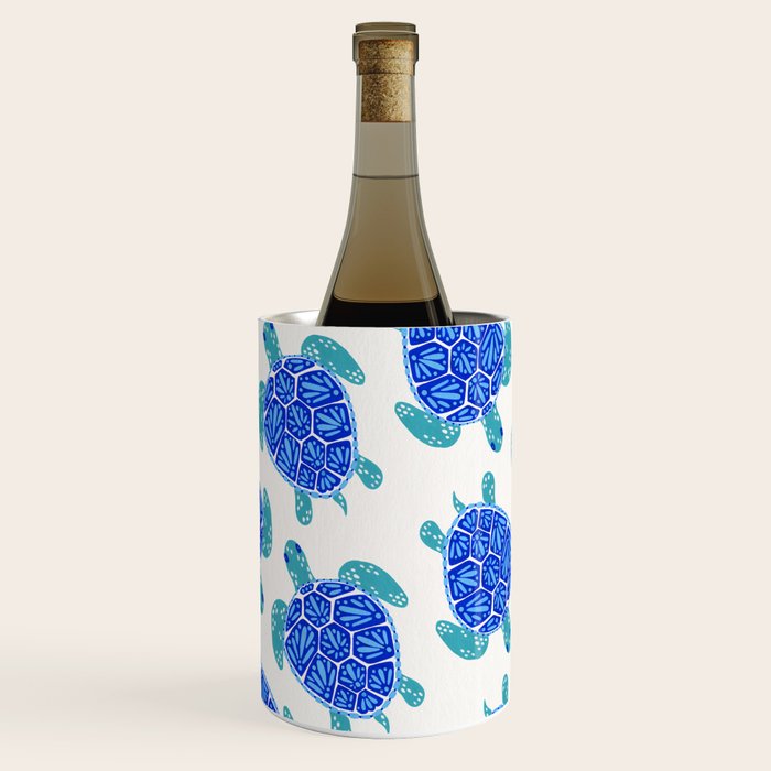 Sea Turtle - Blue Palette Wine Chiller Gallery Image 2