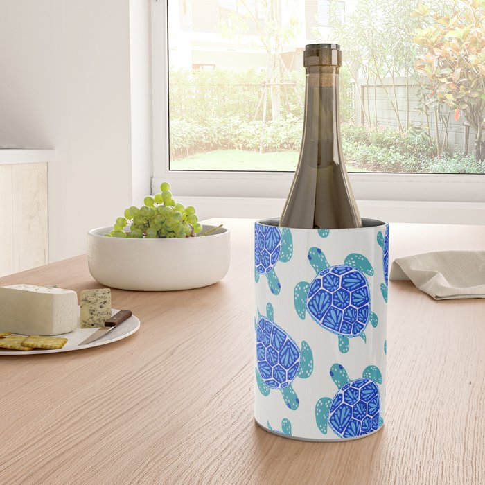 Sea Turtle - Blue Palette Wine Chiller Gallery Image 4