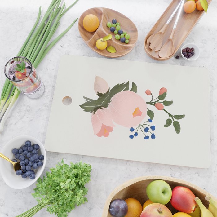Delicate florals no2 Cutting Board Gallery Image 2