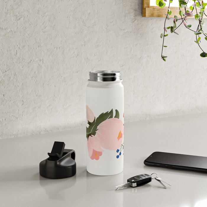 Delicate florals no2 Water Bottle Gallery Image 4