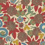 Large-Scale Dahlias, Frogs, Snakes, Praying Mantis in Red and Blue Coffee Mug Gallery Image 2