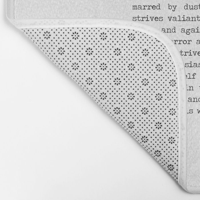The Man In the Arena Quote by Theodore Roosevelt it's not the critic that counts Bath Mat Gallery Image 2