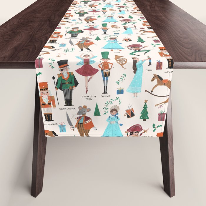 Festive Nutcracker holiday pattern Table Runner Gallery Image 1