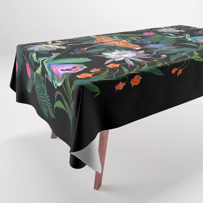 Mantis and Moth Cactus Flower Tablecloth Gallery Image 1
